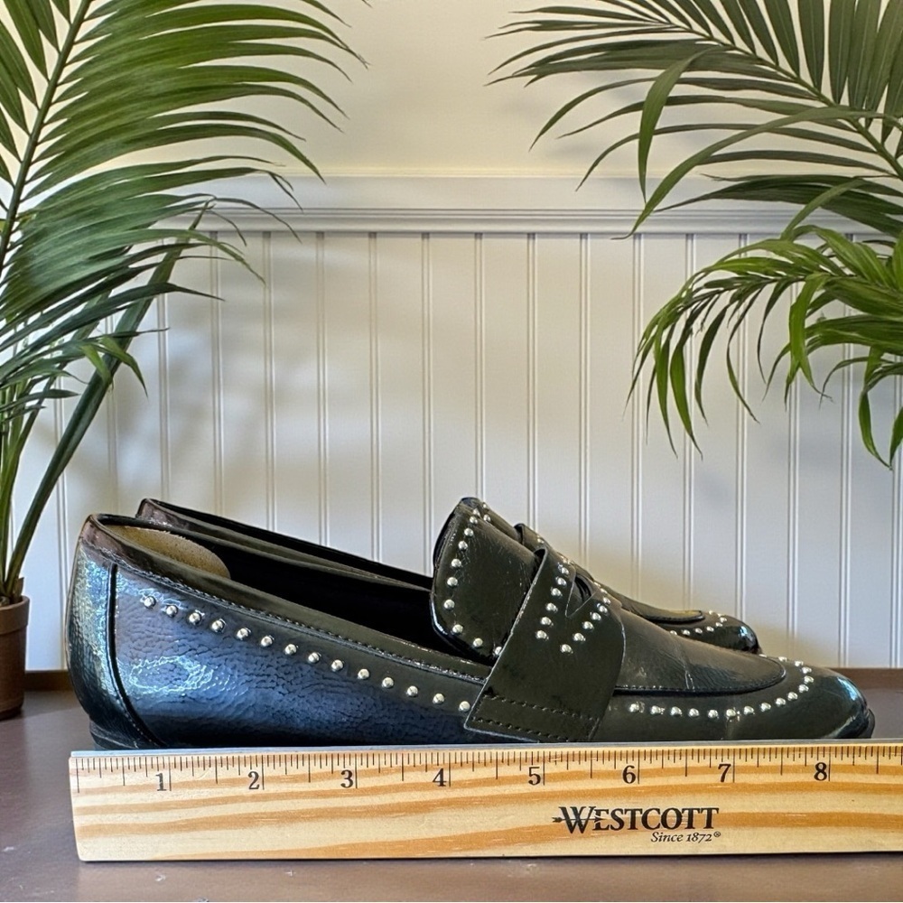 ALDO Black Studded Patent Loafers – Approx. Size 6–6.5 (See Measurements) - Picture 8 of 13